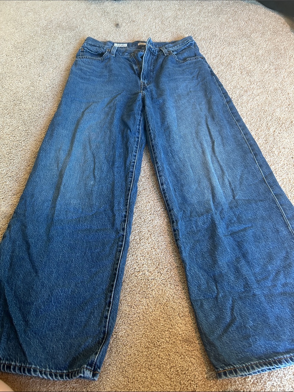 Levi's Wide-Leg Jeans in Deep Blue Denim